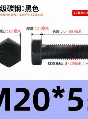 M20M22M24M27M30 10.9级外六角螺丝加长高强度螺栓全牙外六方螺杆