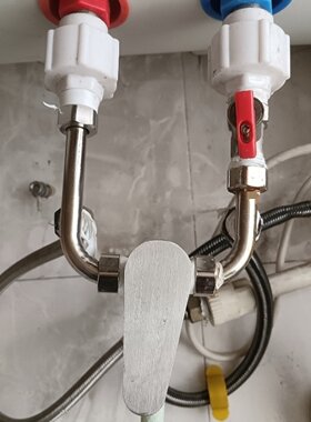 大全淋浴阀门u型浴霸花洒专用混水阀明装水阀通用通用型混合套装