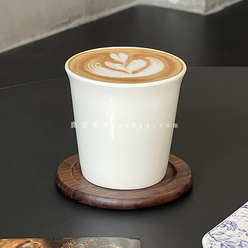 陶瓷奶油猪口杯拿铁拉花杯子日式