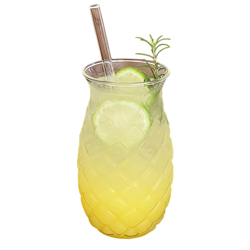 网红ins玻璃浮雕果汁杯