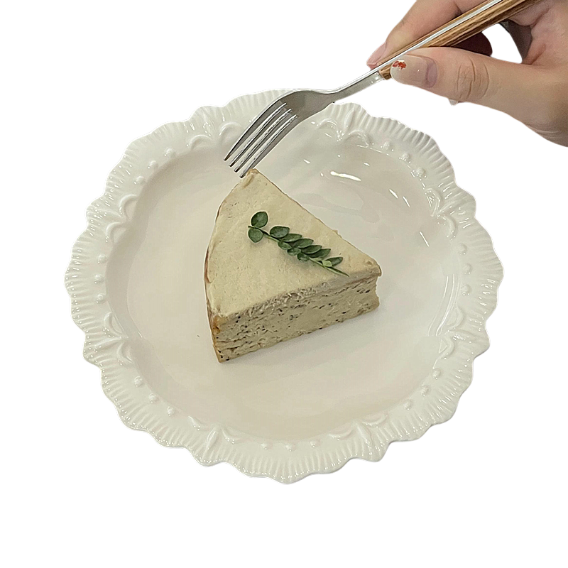 法式宫廷风浮雕花边蛋糕盘