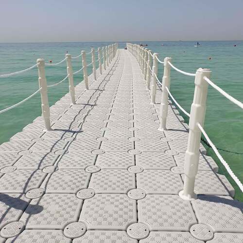 水上小浮筒塑料摩托艇浮台浮动码头浮桶水上浮桥钓鱼养殖平台厂家