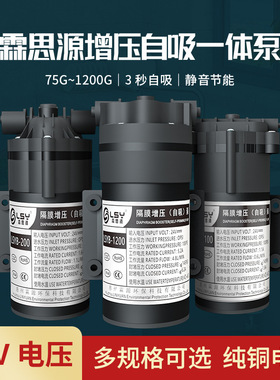 净水器增压泵霖思源自吸稳压75g400g反渗透RO膜隔膜电机水泵