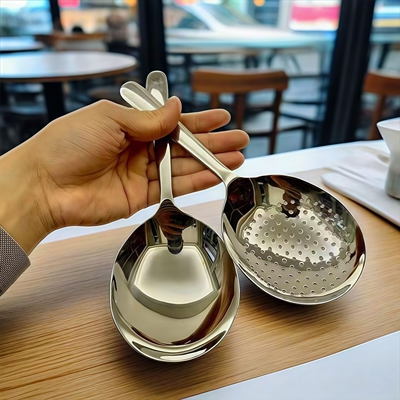 法式加厚不锈钢汤勺漏勺