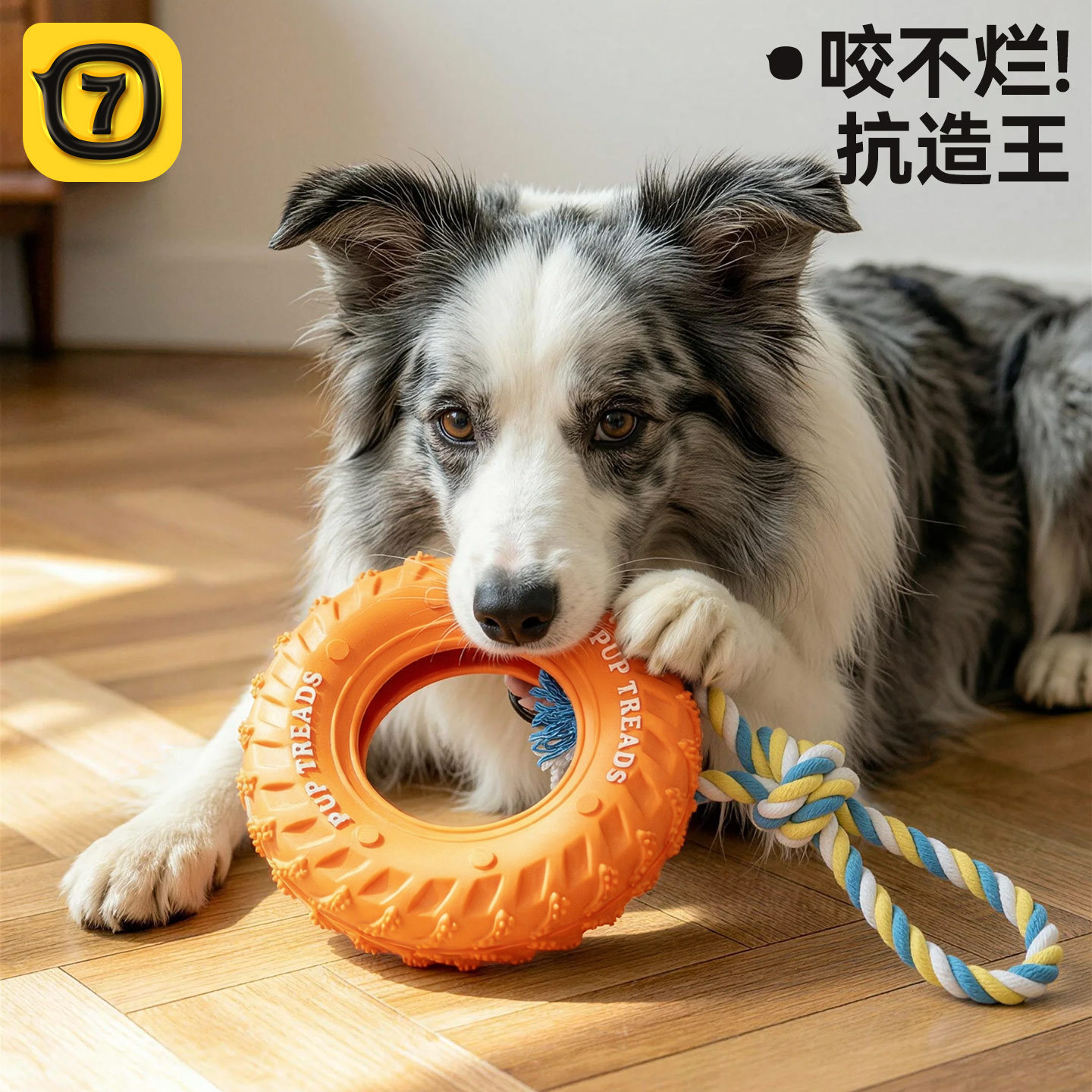 宠物玩具橡胶轮胎耐咬解图片