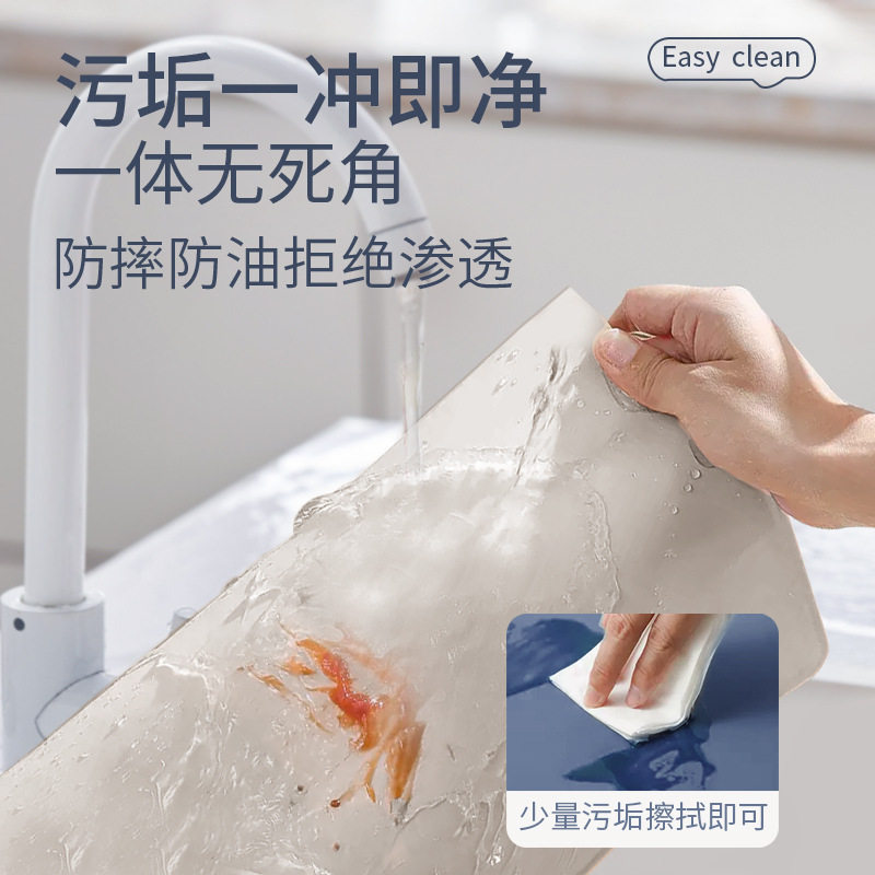 加厚硅胶餐垫儿童学生长方形隔热防滑纯色桌垫防水西餐平面硅胶垫