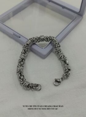 一页出品！男士不掉色多层时尚百搭个性手链日常配饰夸张马鞭手饰