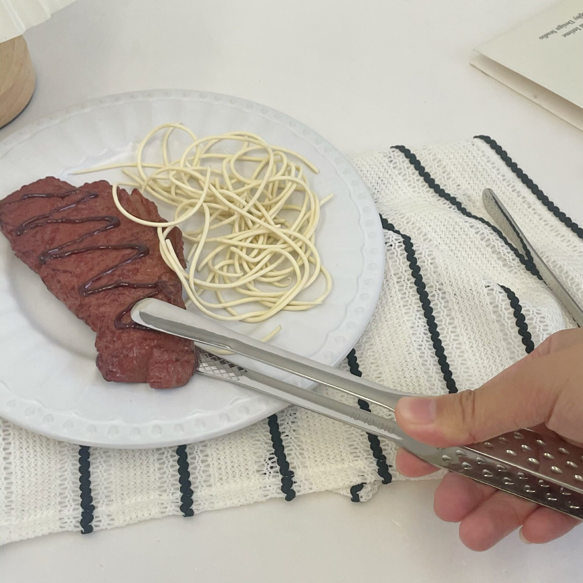 316不锈钢韩式烤肉夹子防