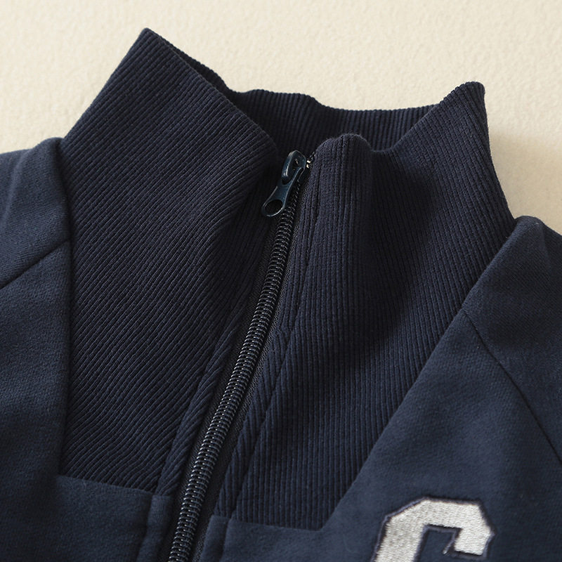 春秋款爬爬服字母拉链款