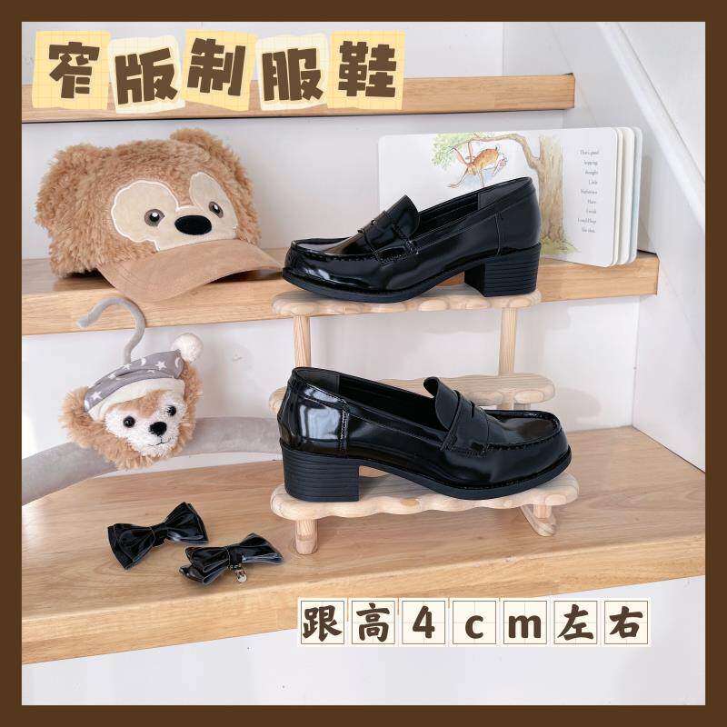 熊报社制服鞋【高跟】原创JK高跟学生基础款尖头单鞋增高显脚小图片