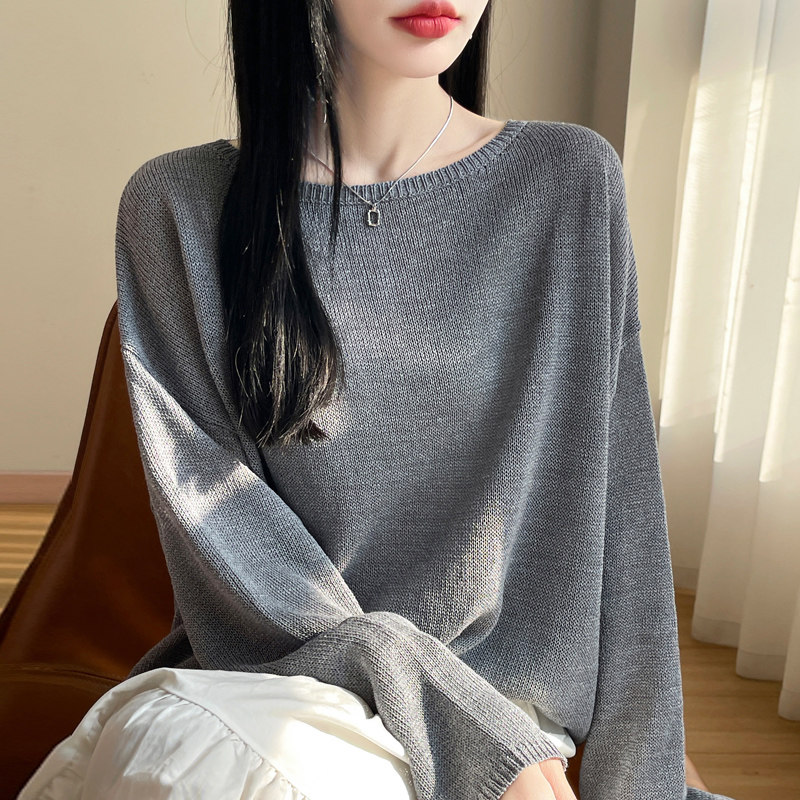 早秋显瘦宽松针织打底衫女2026新款春秋内搭上衣洋气大码女装毛衣