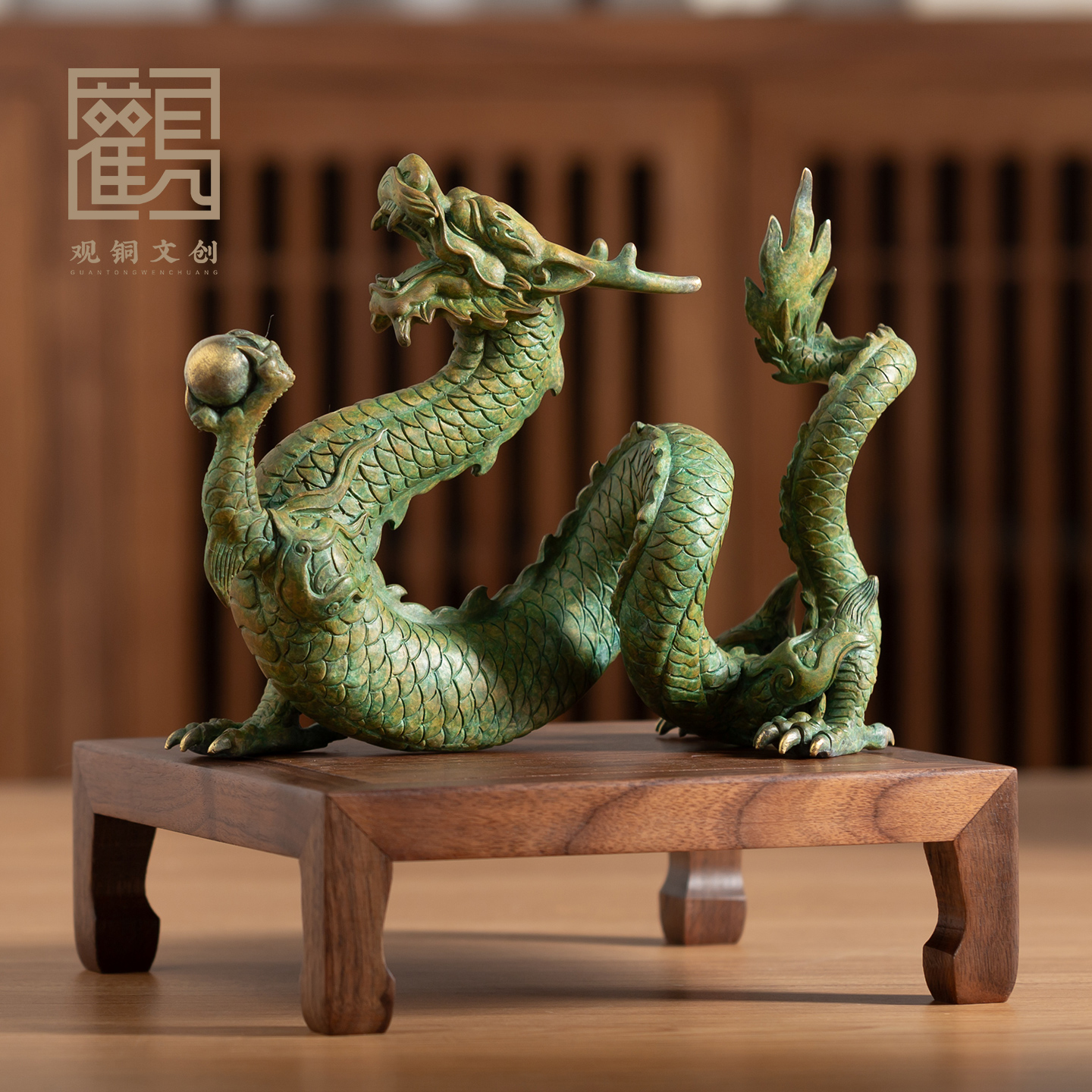 黄铜十二生肖吉祥龙青龙摆件礼品