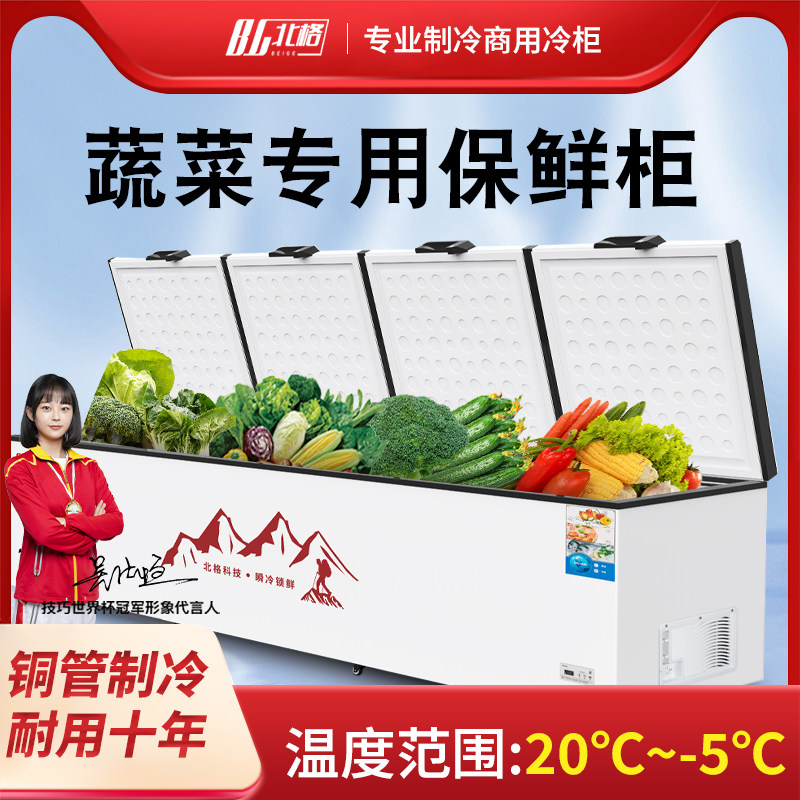 蔬菜保鲜柜冷藏展示柜商用大容量家商两用卧式冷冻冰箱家用冰柜,商业/办公家具,冷藏展示柜,淘宝优惠券,粉丝福利购,淘宝优惠卷