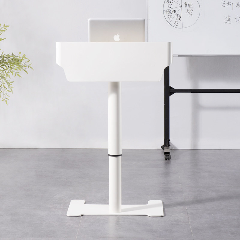 站立式办公升降演讲台发言台可移动小型会议讲桌带抽屉主持接待台