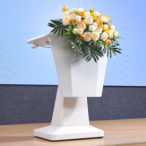 新款升降演讲台现代培训室会议台