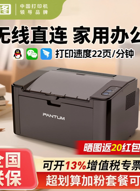 【家用办公】政府补贴20%奔图P2509NW黑白激光打印机安装方便手机无线WiFi学习小型办公A4试卷作业顺丰包邮
