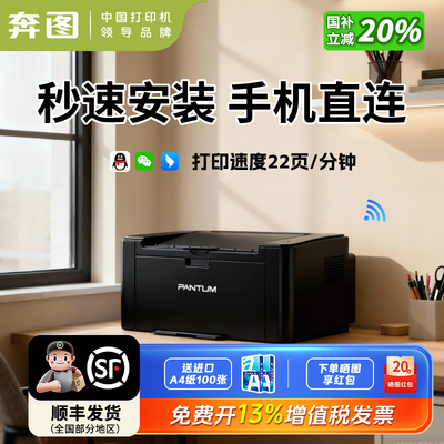 安装便捷政府补贴20%奔图P2509NW