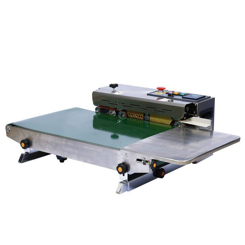 10kg大米面粉封口机 加宽型连续式封口机 塑料袋钢印打码封口机