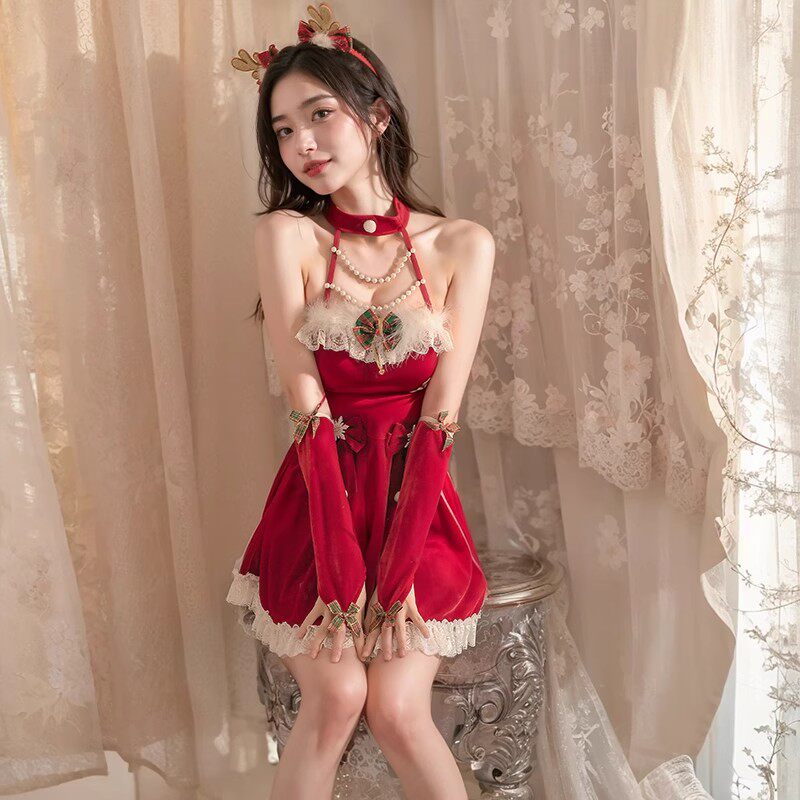 圣诞节性感cos刺激勾魂qq衣服情绪趣内衣禁欲系纯欲床上趣味睡裙