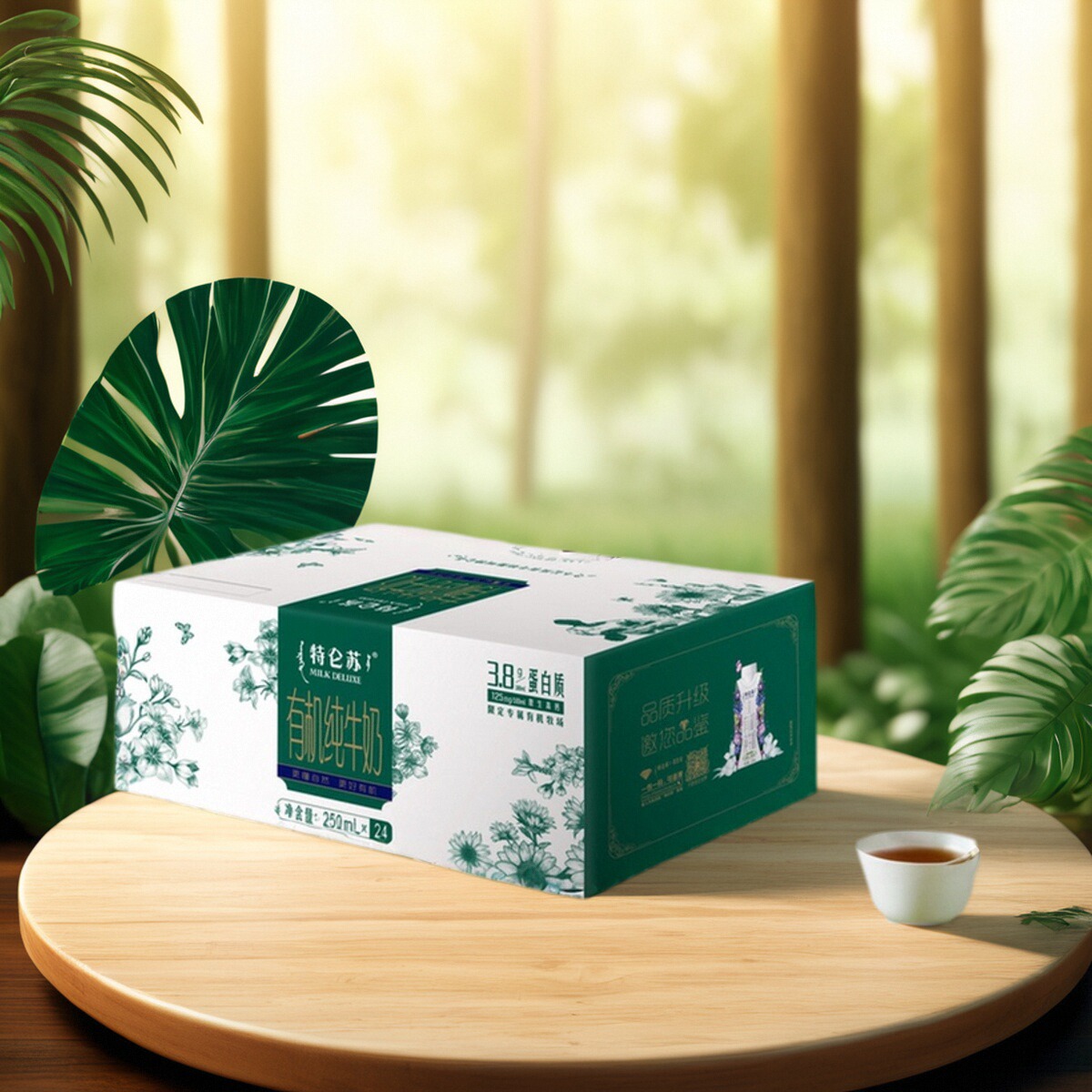 蒙牛特仑苏有机纯牛奶梦幻盖250ml*24盒营养早餐奶