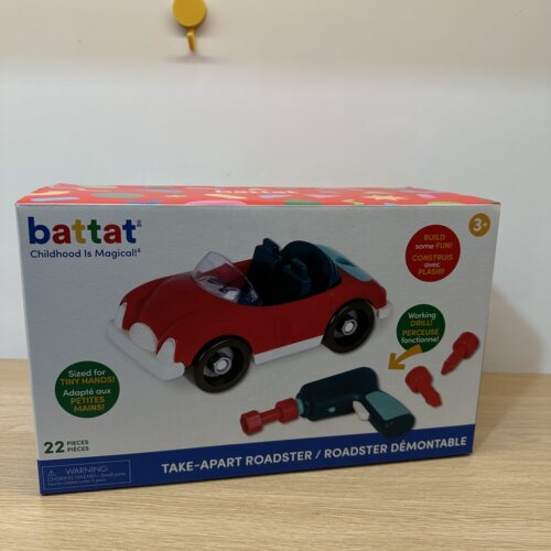 Battat儿童拧螺丝玩具可拆装组装汽车动手能力智电钻工具箱礼物