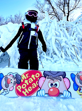 spoon【日本】儿童滑雪板雪板单板青少年固定器雪鞋男女玩雪手套