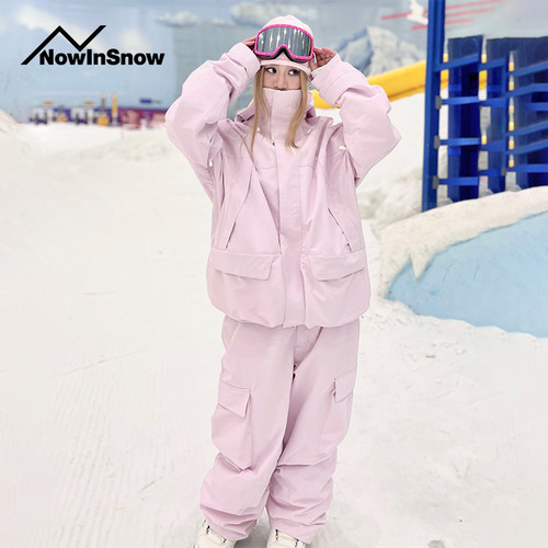 nis滑雪服套装夹棉保暖