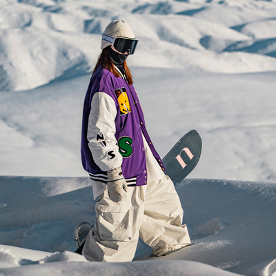 单板美式滑雪服加厚印花夹克