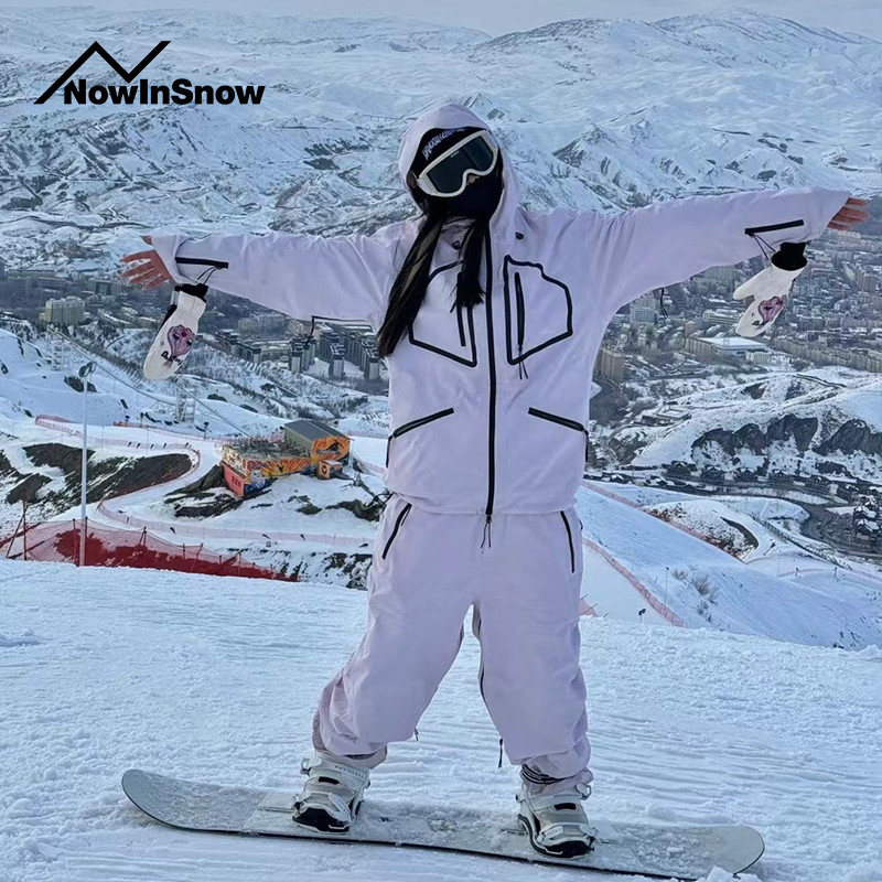 nis单板滑雪服女防风套装