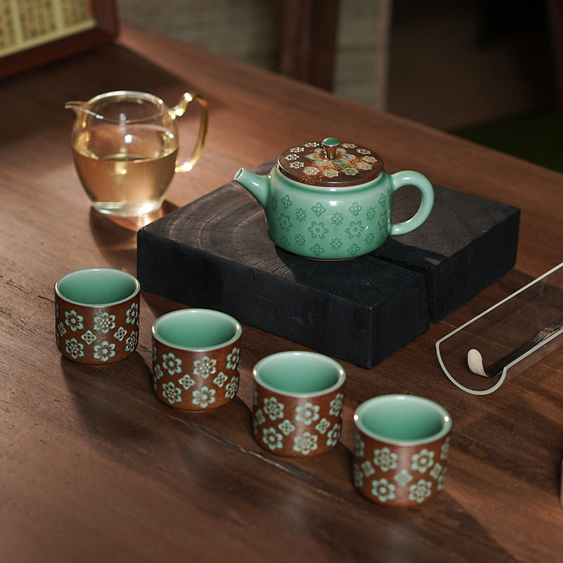 敦煌文创宝相花泡茶专用功夫茶具泡茶壶茶杯套装高档轻奢2026新款