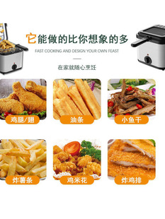 pot fryer oil 家用油电炸锅炸鸡排薯条小吃炸炉宿舍学生炸锅110V