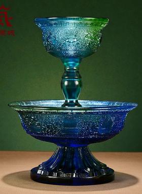 琉璃护发杯供杯用品供具供水杯用品杯八吉祥桌面摆件