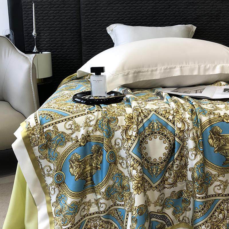 高级感欧式奢华A类LF级兰精天丝锦凉感夏季可水洗空调薄被卖超退