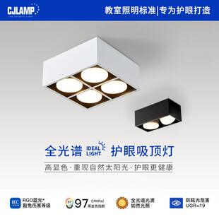 筒灯无主灯客厅照明方形盒子过道灯格栅灯斗胆灯卧室吸顶射灯 明装