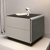 床头柜家用卧室烤漆感免安装 2025爆款 设计师轻奢高级感收纳边几