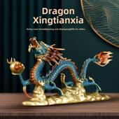 铜龙装 饰品彩色铜精工办公室客厅礼品卧室入口装 饰品工艺品