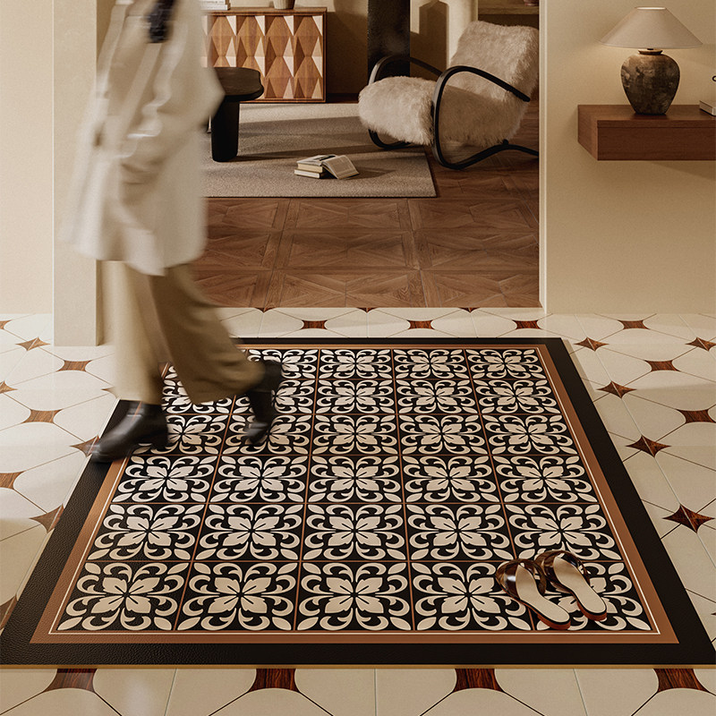 莱特免洗中古美式入户门皮革地垫进门垫防水地毯免洗复古垫子定制,居家布艺,入户地垫,淘宝优惠券,粉丝福利购,淘宝优惠卷