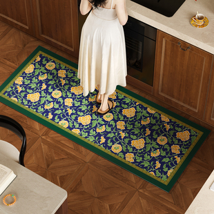 御花堂新中式 厨房硅藻泥吸水地垫耐脏耐磨防滑可擦免洗2025新款