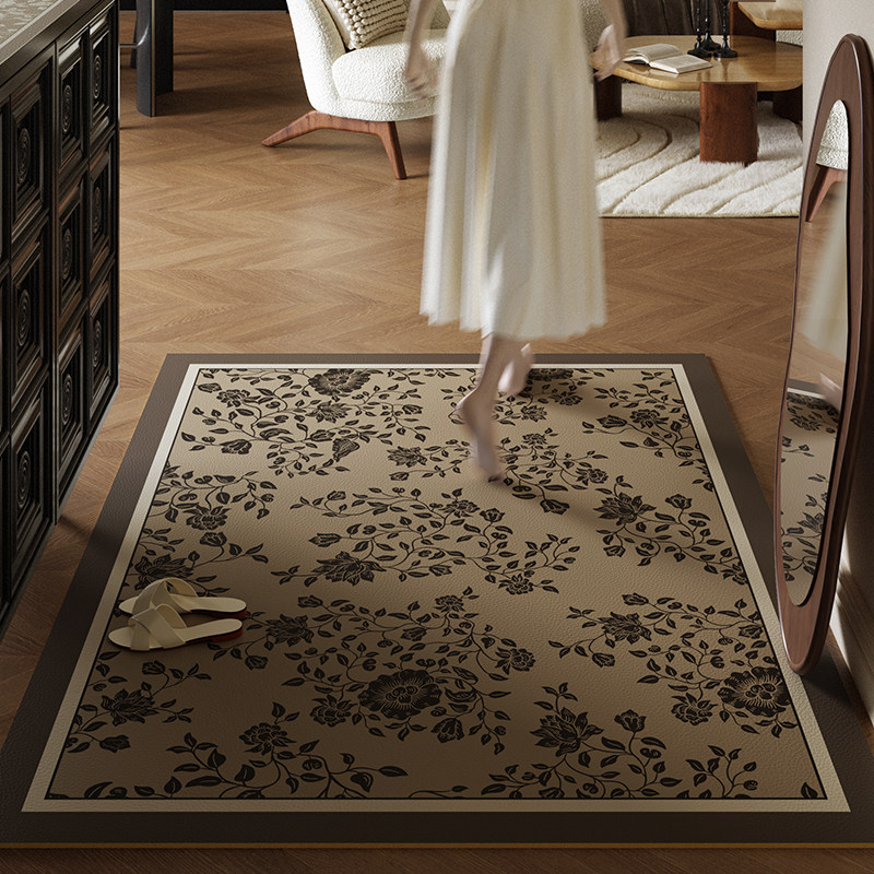 芙芮雅荔枝纹高端不变形皮革地垫