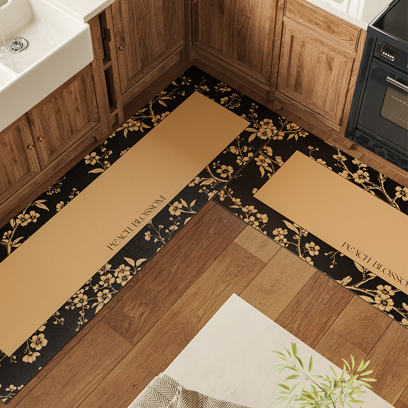 桃枝新中式厨房长条地垫吸水防滑防油可擦免洗耐脏脚垫自由裁剪,居家布艺,厨房地垫,淘宝优惠券,粉丝福利购,淘宝优惠卷