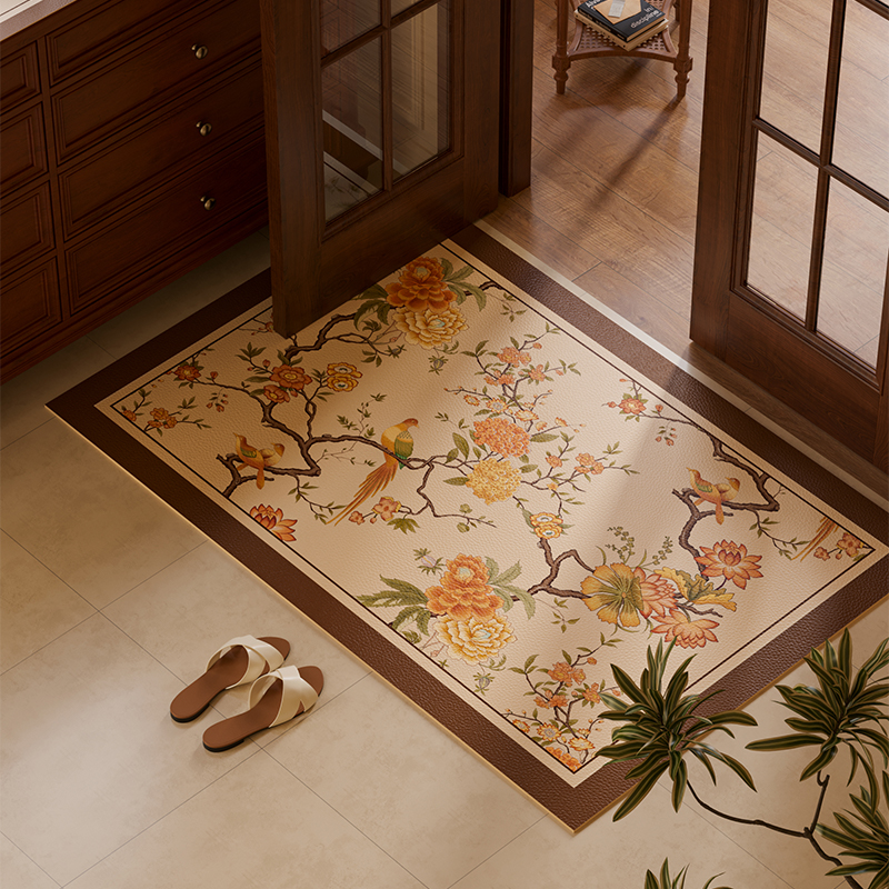 伴居年华厚皮革免洗入户地垫