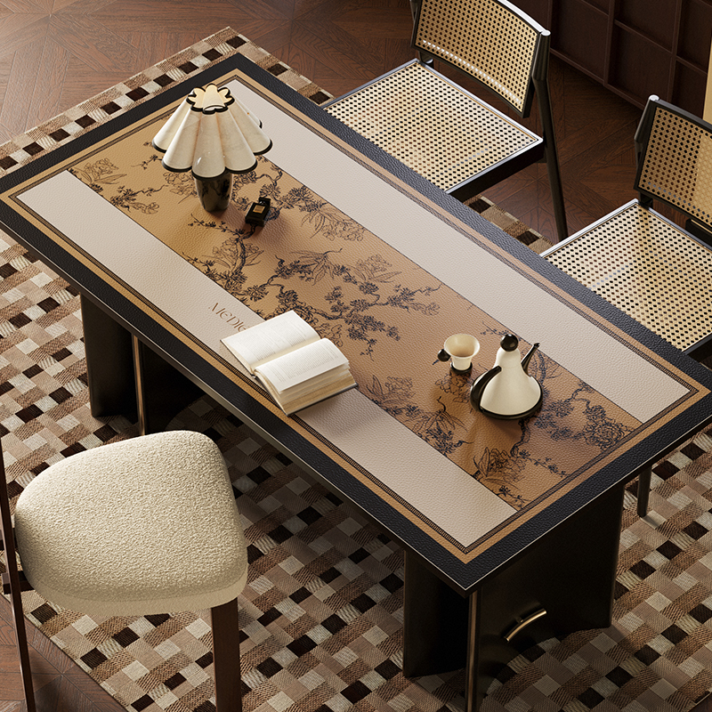 伴居年华中古风皮革餐桌垫