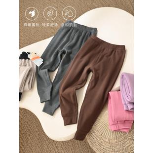儿童双层秋裤 男女童厚款保暖裤 收口打底裤170中大童秋冬款童装