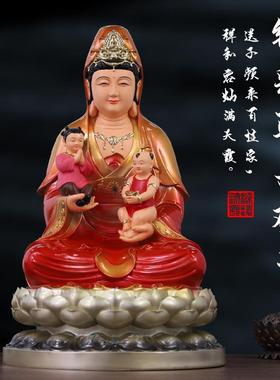 供奉送子观音菩萨佛像男