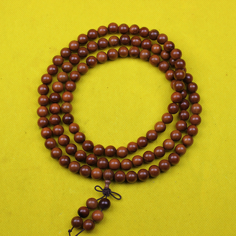 天然雷击木枣木雷焦108颗手串念珠道珠流珠佛珠木珠手持随身把件