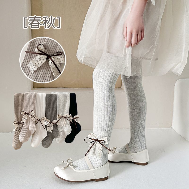 女童打底裤春秋蝴蝶结儿