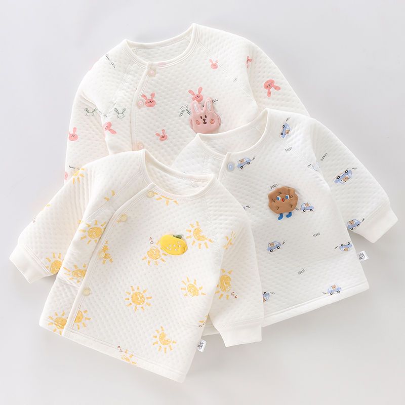 婴幼儿保暖衣服三层夹棉