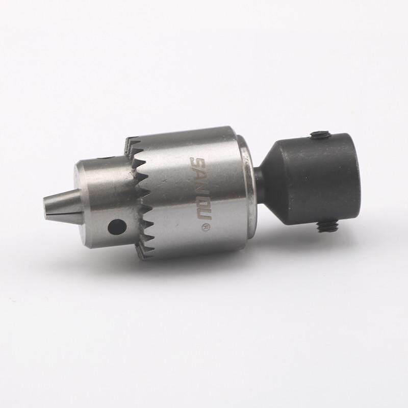 JT0钻夹头jt0微型迷你电磨DIY精磨小电机马达改装电钻三欧0.3-4mm