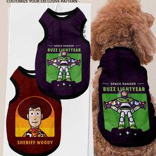 NASA联名玩具总动员巴斯光年胡迪宠物背心狗狗猫咪衣服防掉毛泰迪