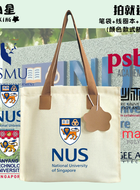 新加坡国立大学南洋理工大学PSB学院帆布包袋子手提单肩学生书包